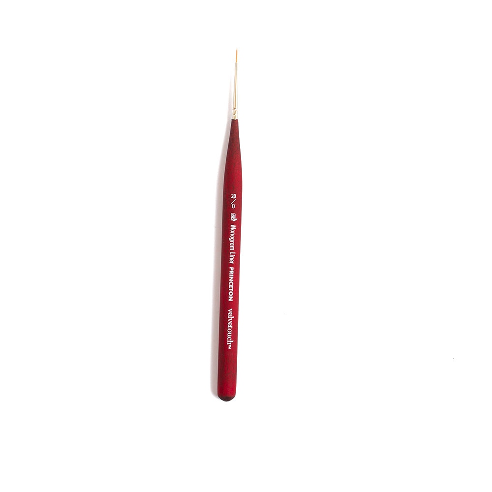 Princeton, Velvetouch, Multimedia, Brush, Mini Monogram, Liner, 20/0